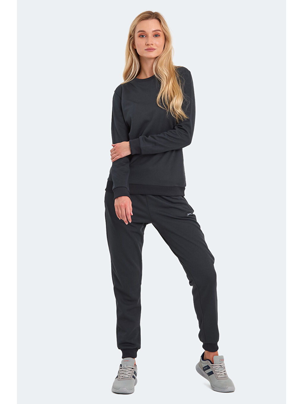 OLINDA Kadın Cepli Koyu Gri Eşofman Takımı-6