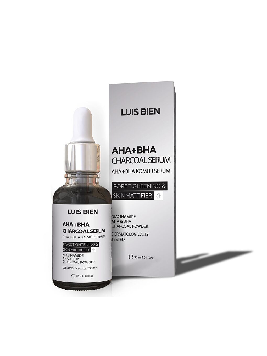 Luis Bien Şeffaf Aktif Kömür Içeren Niacinamide Özlü Cilt Kusurları Karşıtı Aha Bha Serum