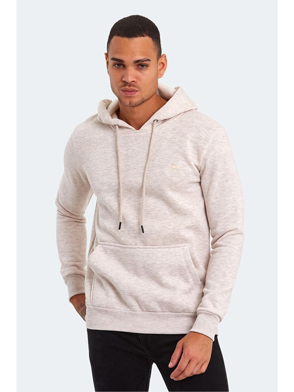 SLAZENGER Gri-Bej KEANS Erkek Sweatshirt Bej / Gri