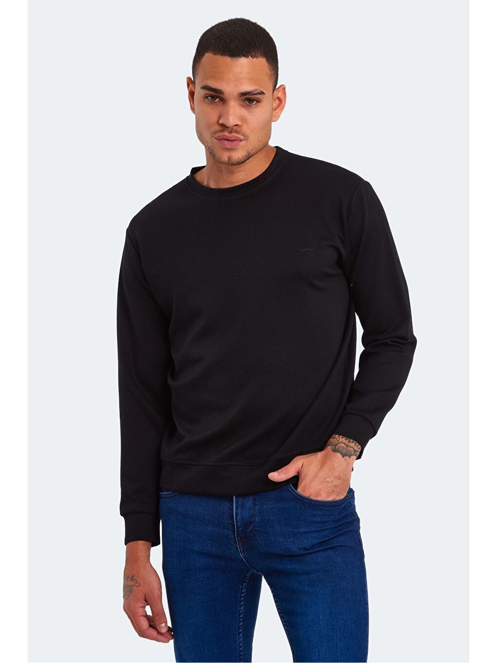 SLAZENGER Siyah KLARIS I Erkek Sweatshirt Siyah - 4