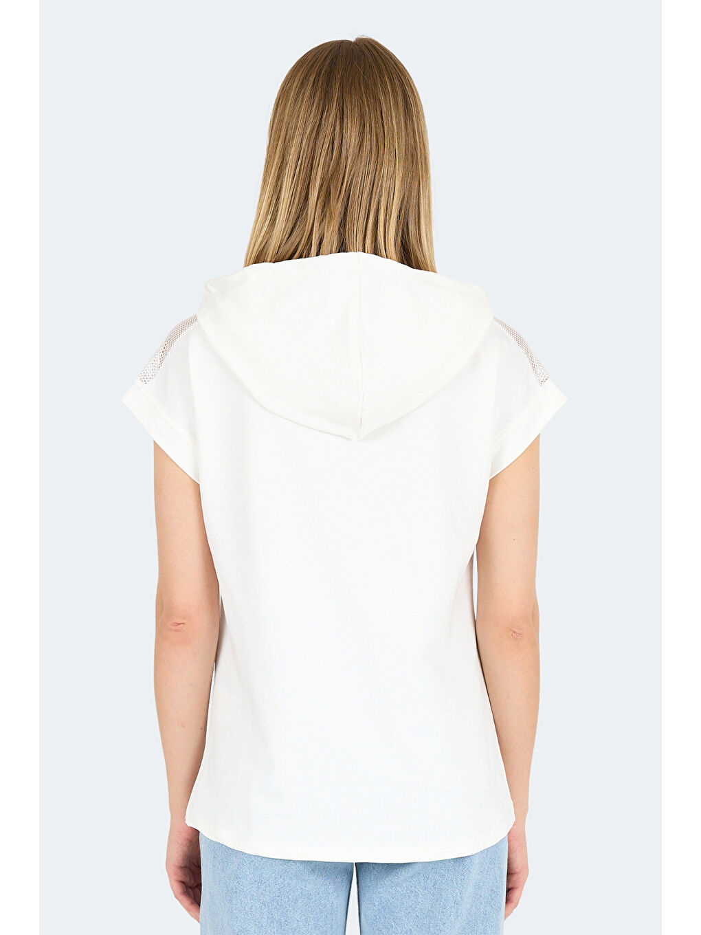 VANKA Kadın Ekru Tişört-1