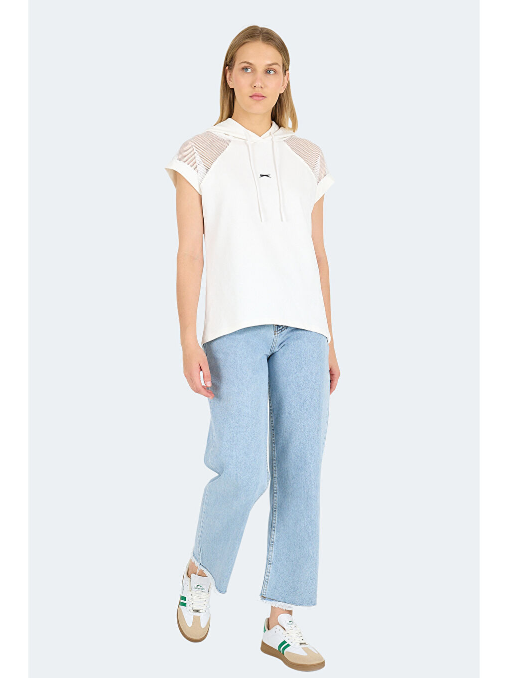 VANKA Kadın Ekru Tişört-5