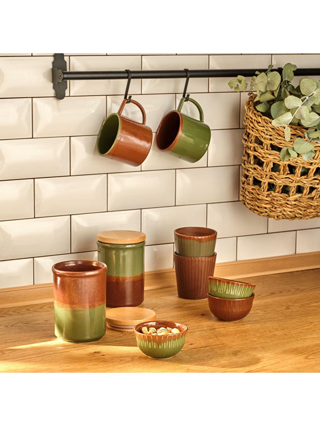 Asgard Stoneware Saklama Kabı Yeşil-2