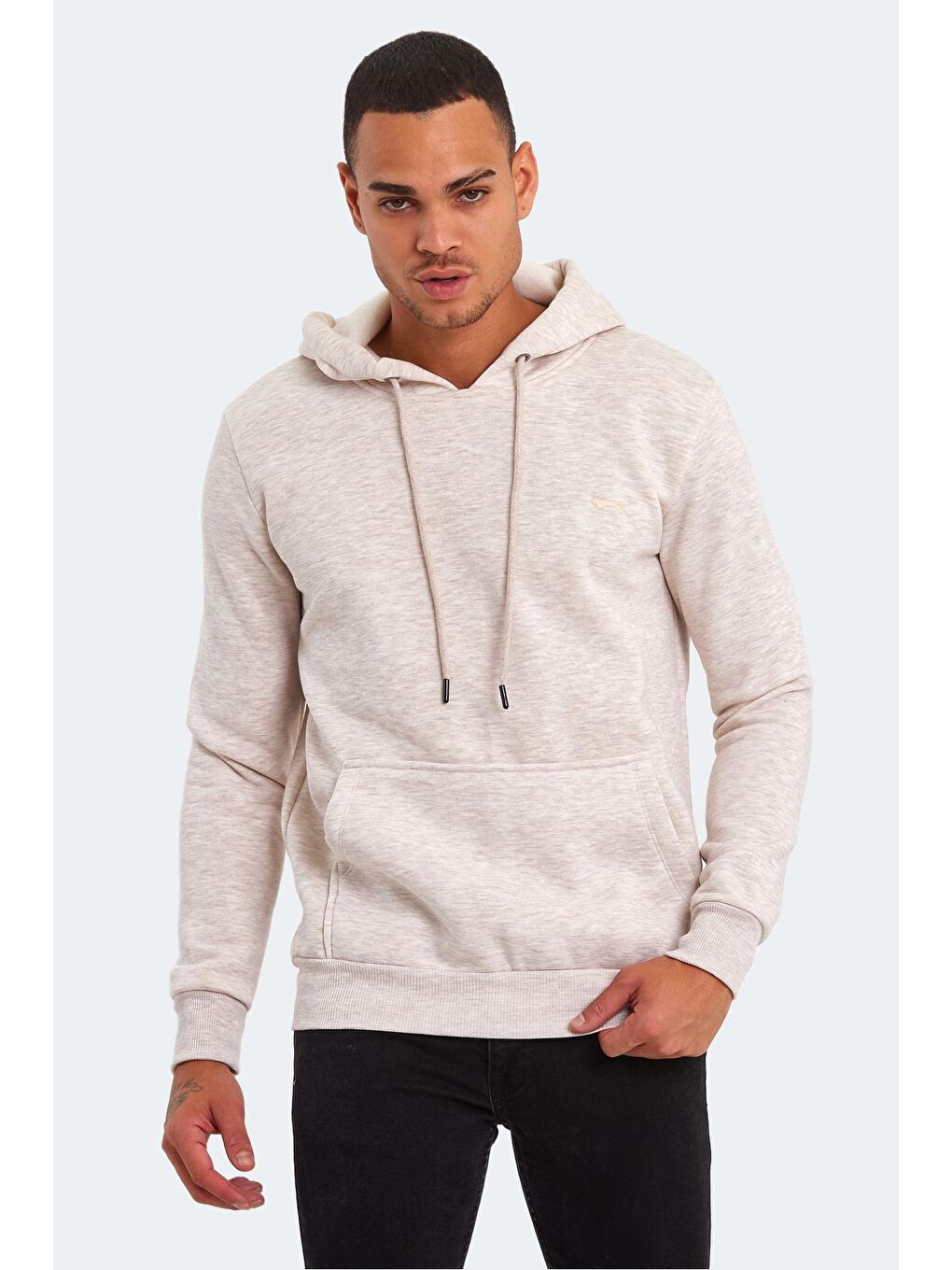 SLAZENGER Gri-Bej KEANS Erkek Sweatshirt Bej / Gri - 3