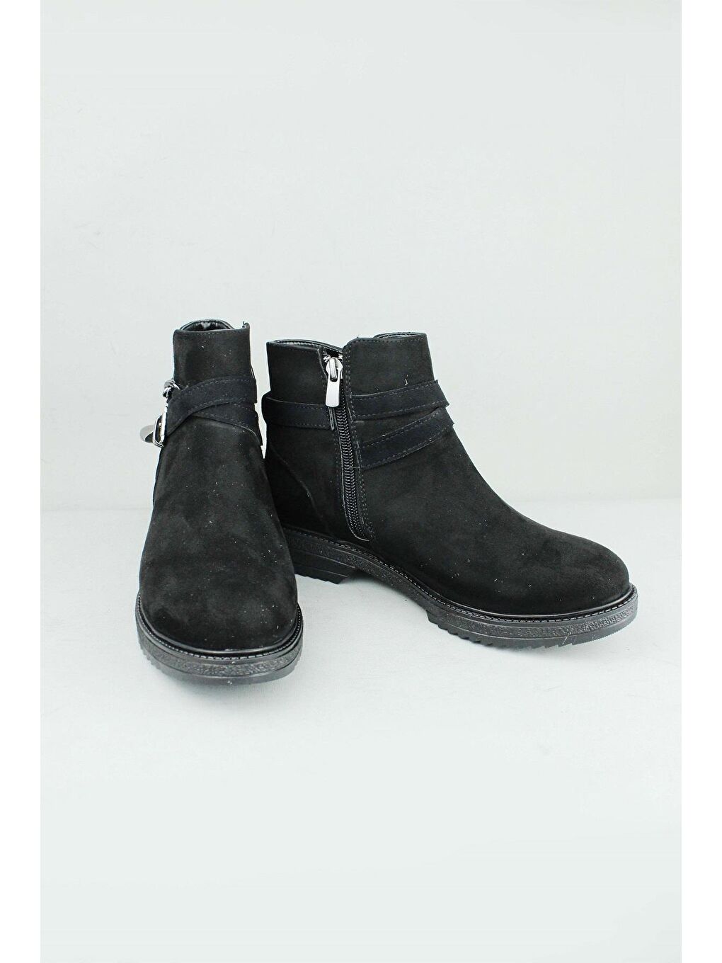 Siyah 418051 Yandan Fermuarlı Kışlık Bot Kadın-2