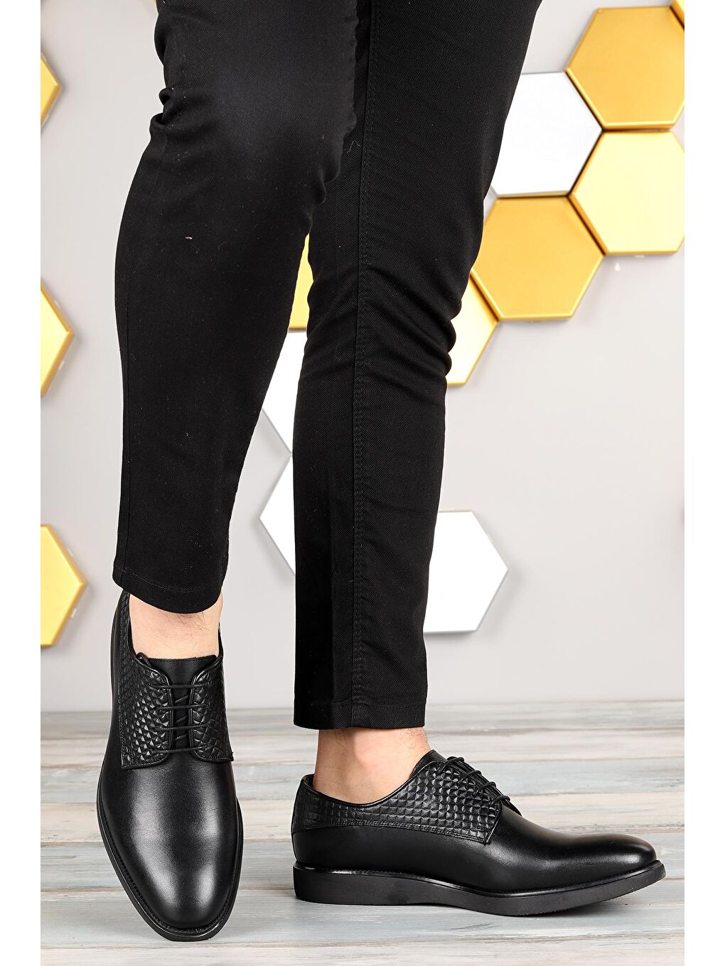 Siyah 1874 %100 Deri Eva Taban Günlük Klasik Erkek Ayakkabı-1