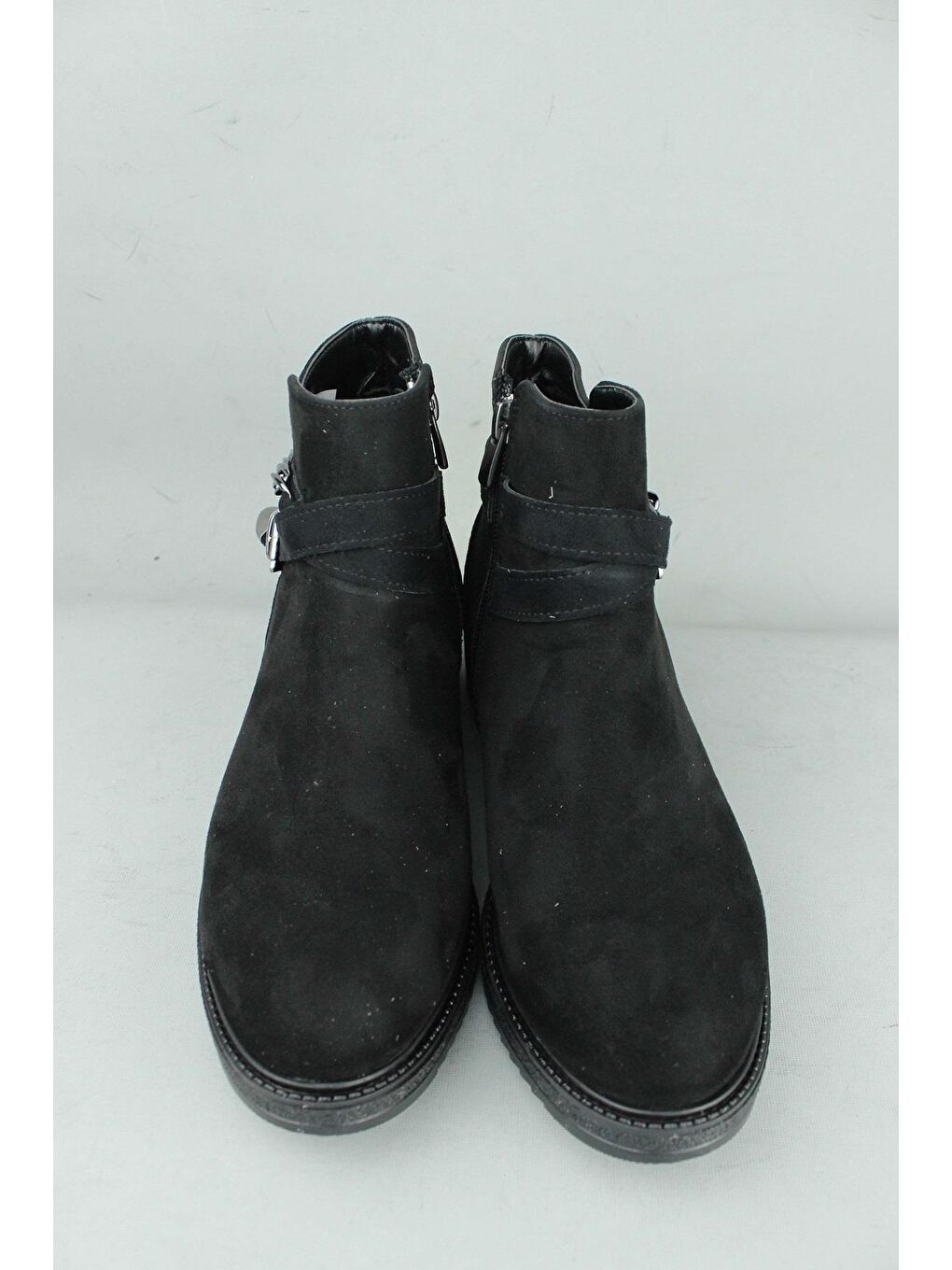 Siyah 418051 Yandan Fermuarlı Kışlık Bot Kadın-3