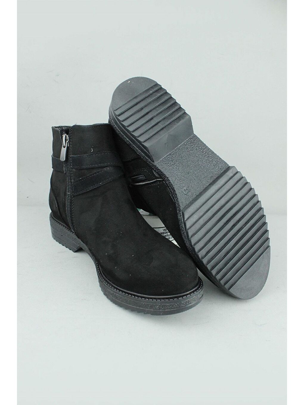 Siyah 418051 Yandan Fermuarlı Kışlık Bot Kadın-4