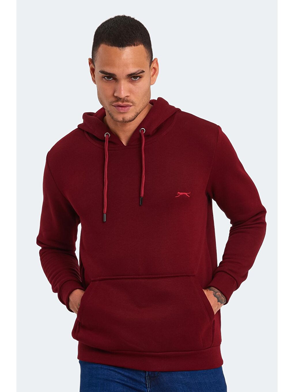 SLAZENGER Bordo KEANS Erkek Sweatshirt Bordo