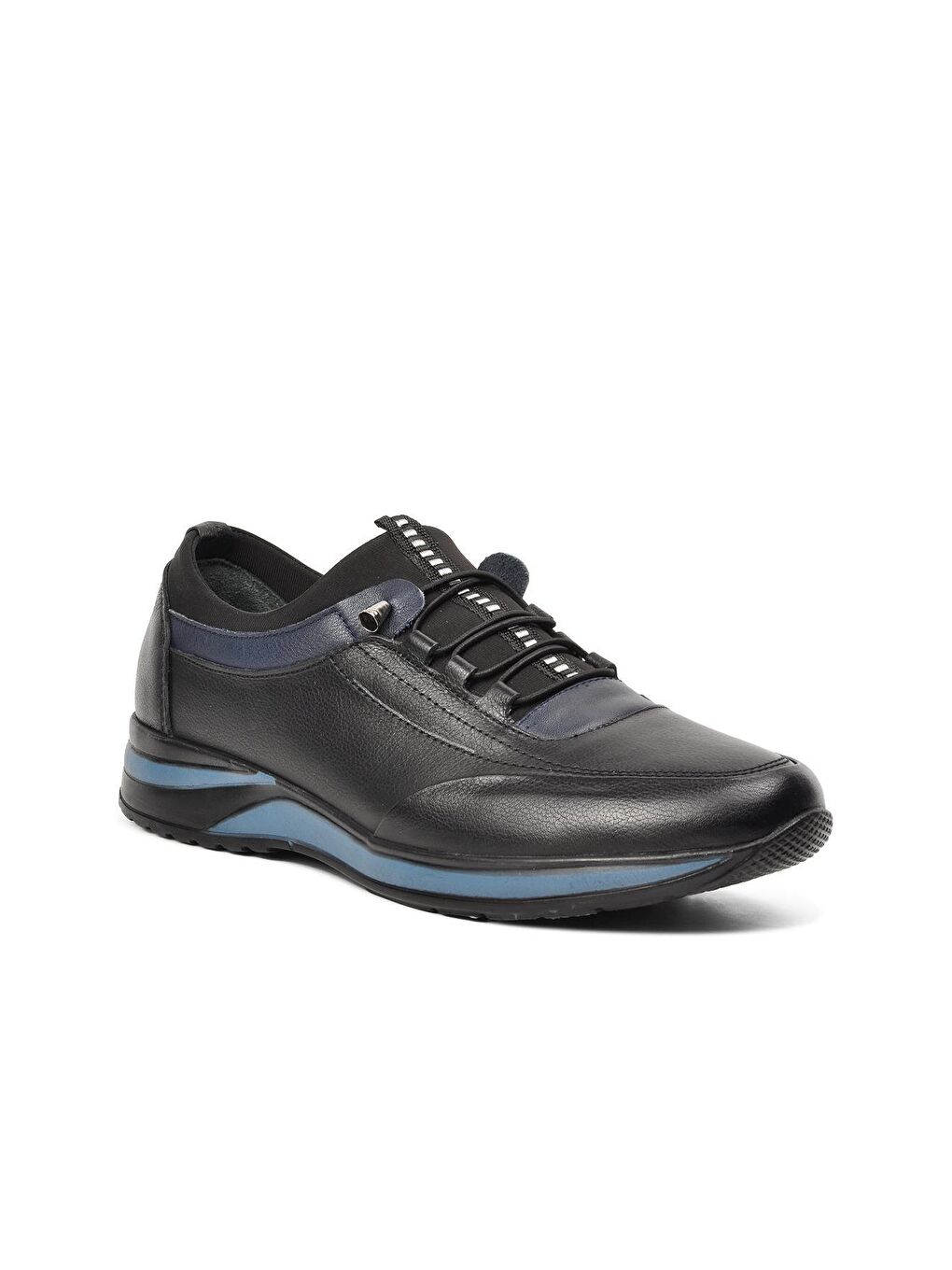 1980 Siyah Hakiki Deri Erkek Casual Ayakkabı-2