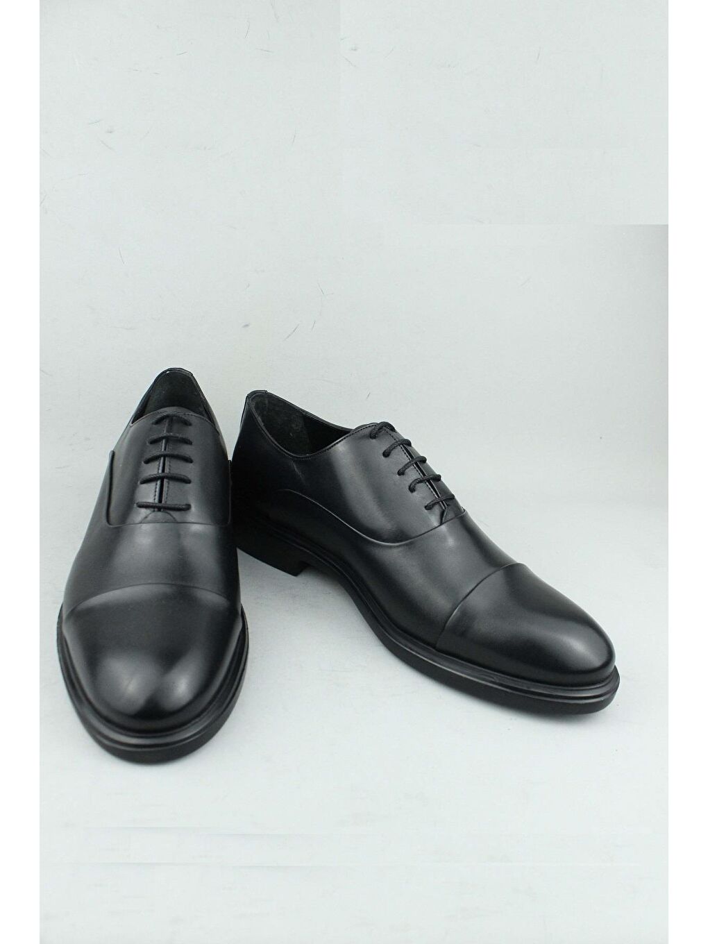 Siyah 213104 Hakiki Deri Bağcıklı Klasik Ayakkabı Erkek-2