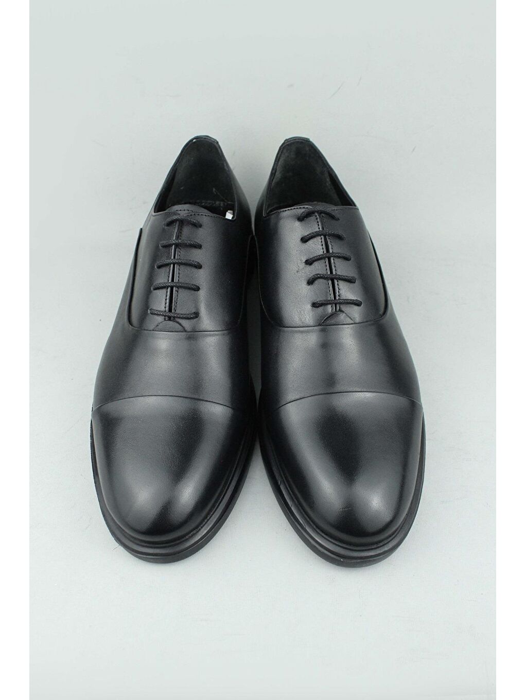 Siyah 213104 Hakiki Deri Bağcıklı Klasik Ayakkabı Erkek-3