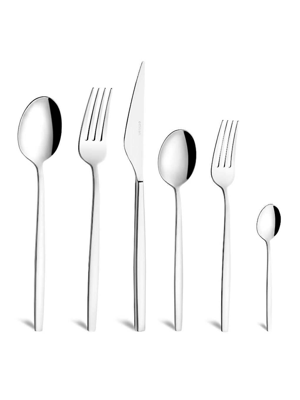 Gri Evelyn 72 Parça 12 Kişilik Çatal Kaşık Bıçak Takımı Lüks Kutulu-8