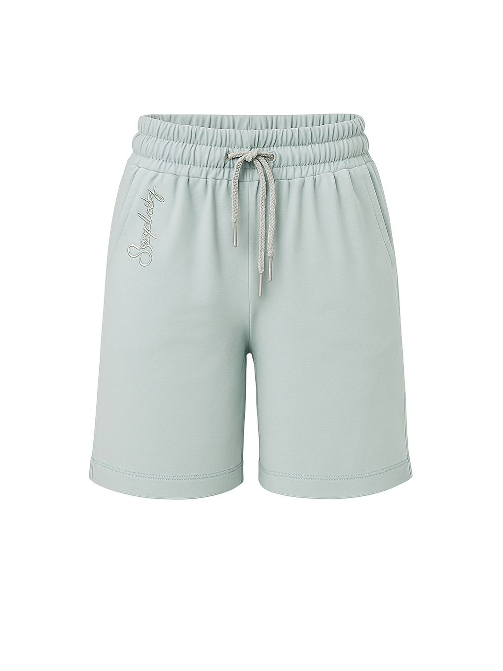 Gri Kız Çocuk Nakışlı Şort