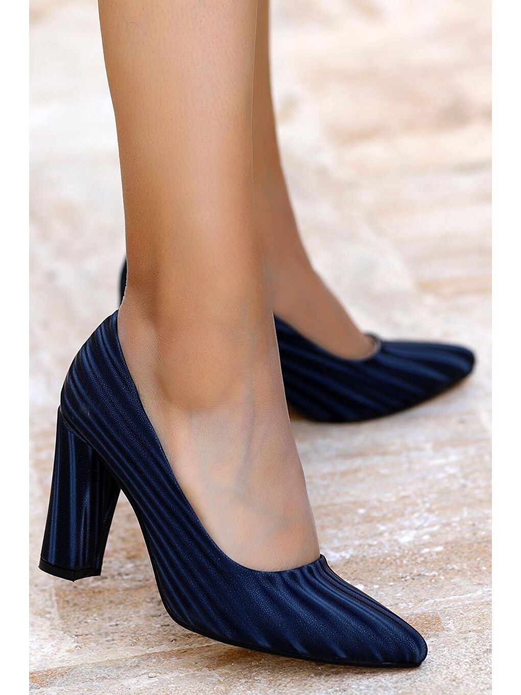 Lacivert 602.1110 Kadın 9 Cm Topuklu Ayakkabı Stiletto