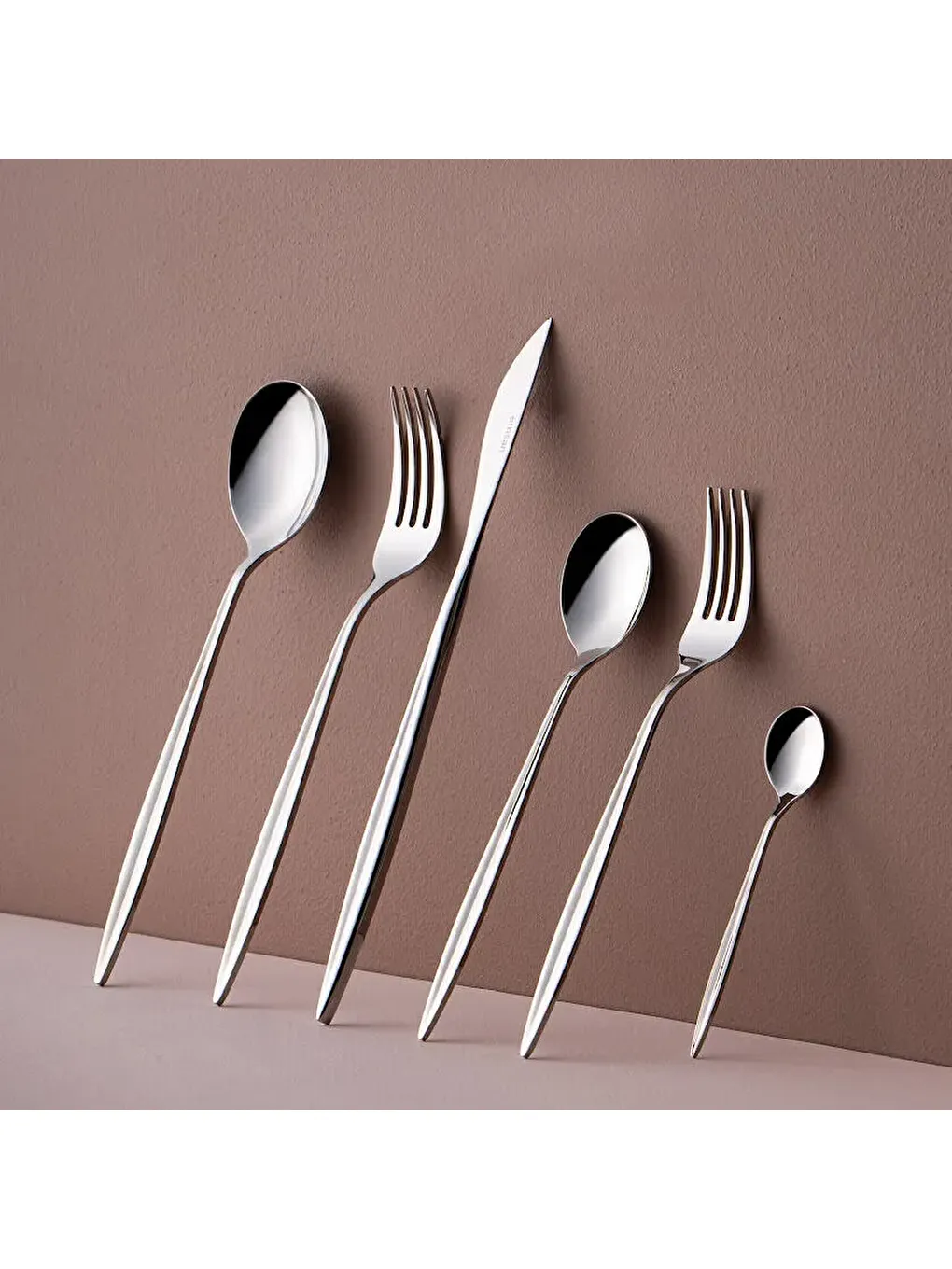 Gri Nova 72 Parça 12 Kişilik Çatal Kaşık Bıçak Takımı Lüks Kutulu-6