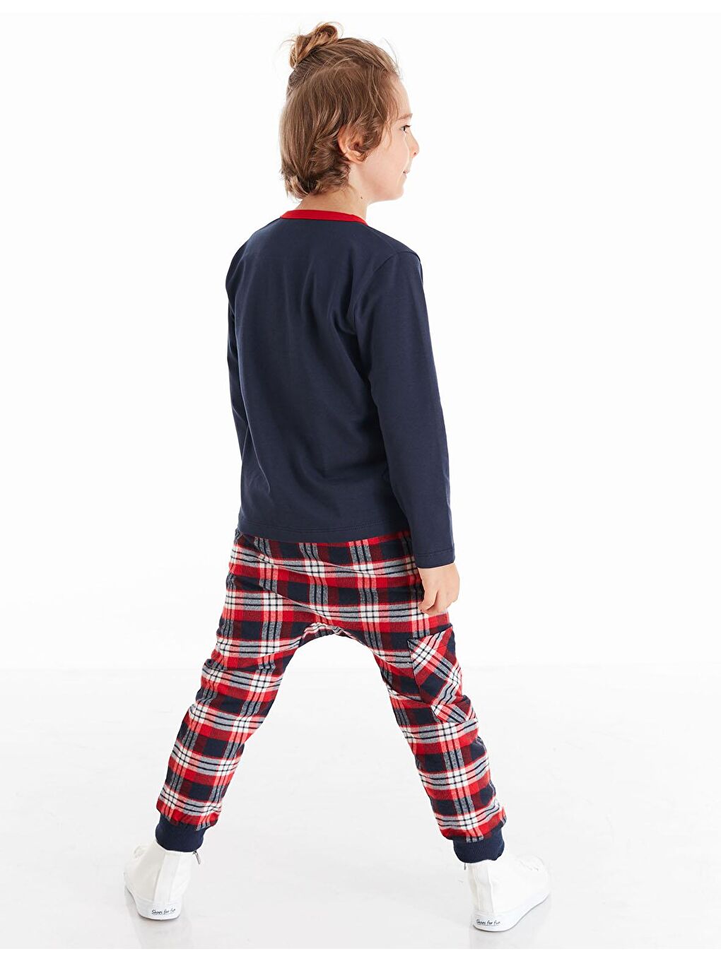 Karışık Rap Ekose Hip-Hop Pantolon Takım-1