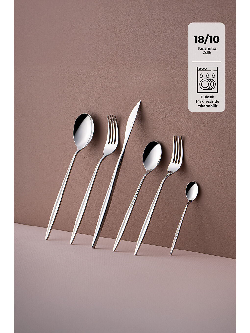 Gri Nova 72 Parça 12 Kişilik Çatal Kaşık Bıçak Takımı Lüks Kutulu-1