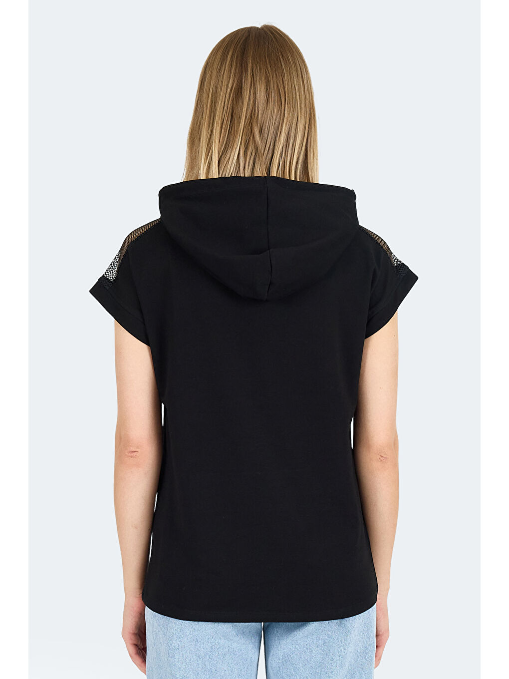 VANKA Kadın Siyah Tişört-1