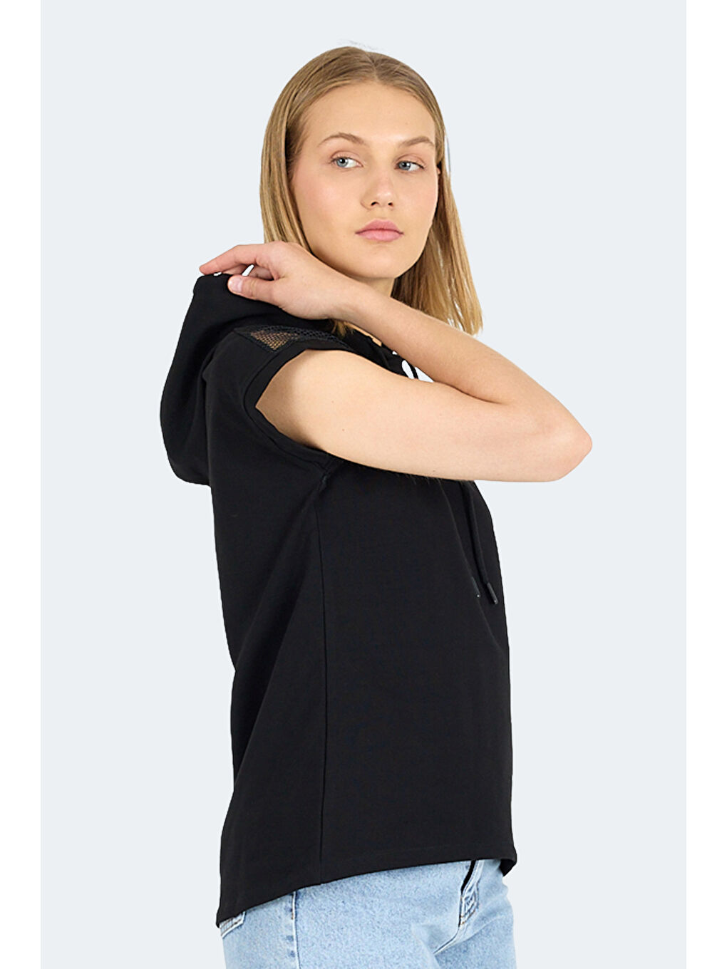 VANKA Kadın Siyah Tişört-2