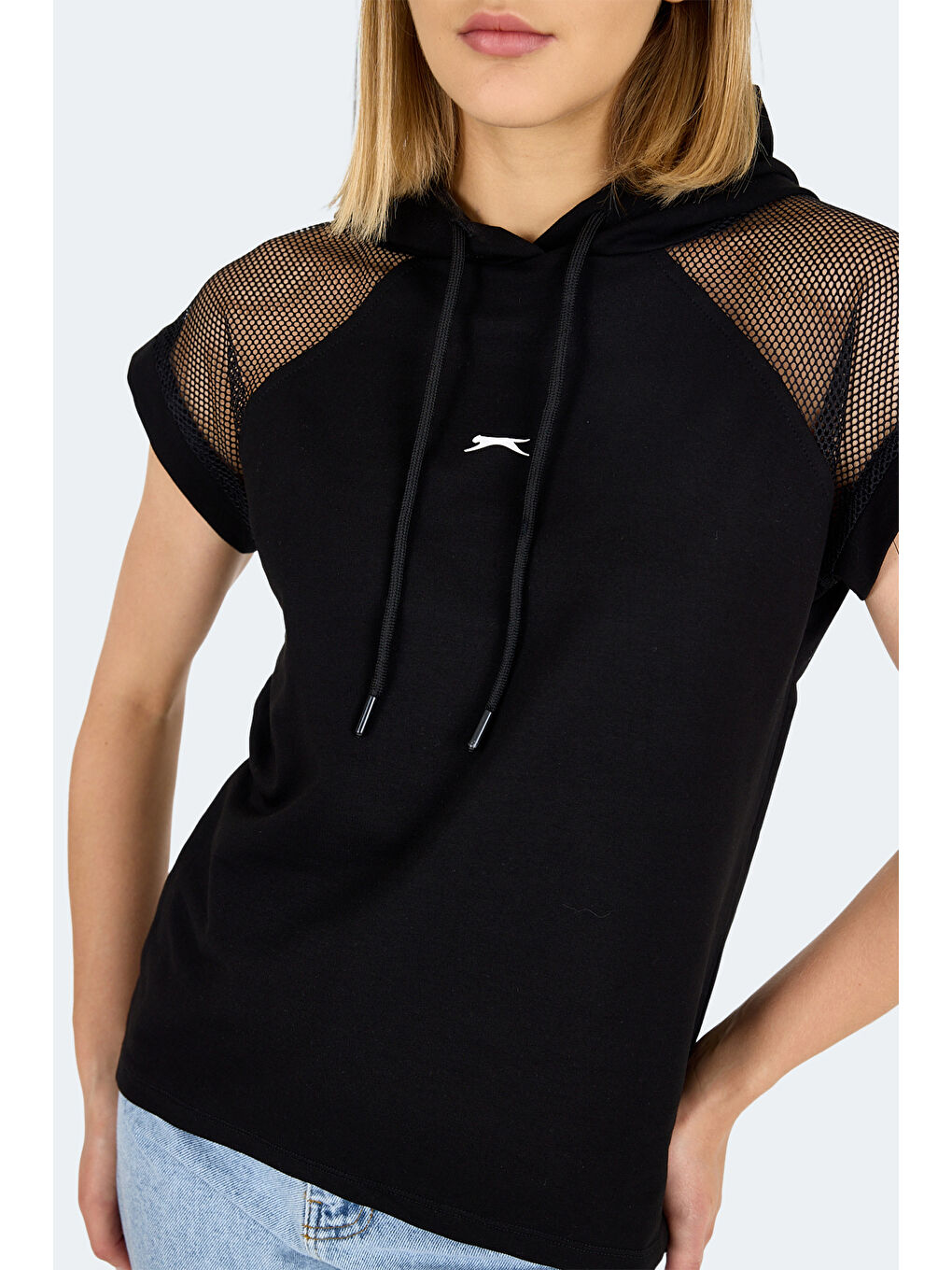 VANKA Kadın Siyah Tişört-3