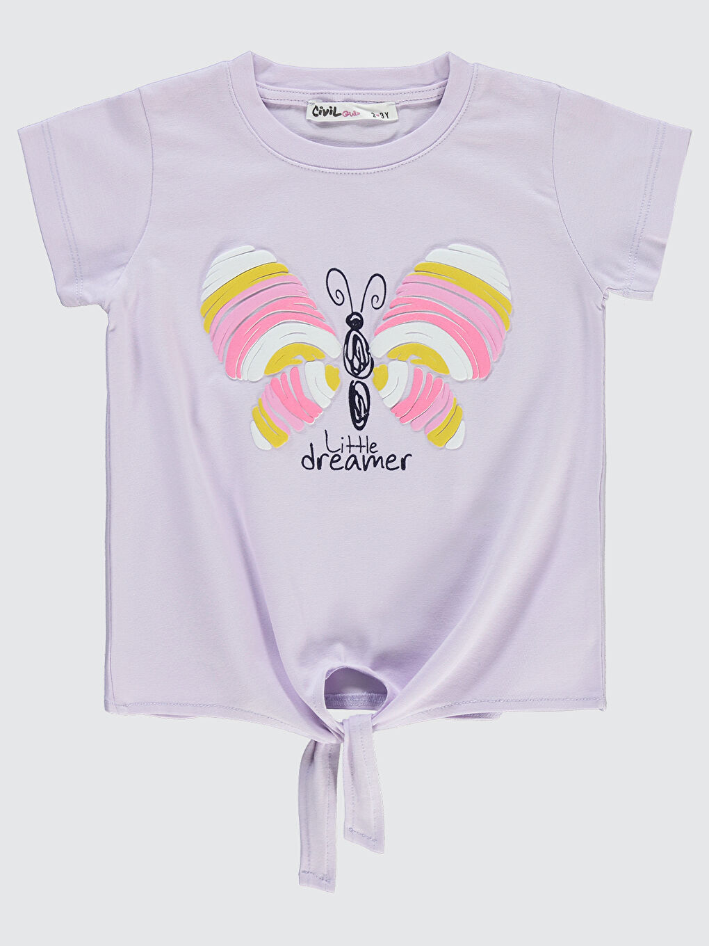 Mor Girls Kız Çocuk Tişört 2-5 Yaş Nazik Lavanta