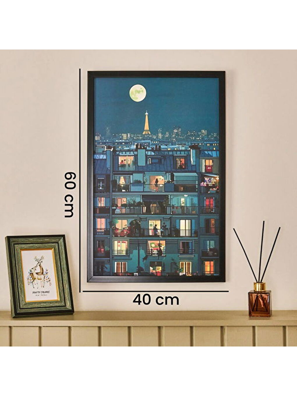 Deco Voisins Tablo - Mavi - 40x60 cm-1