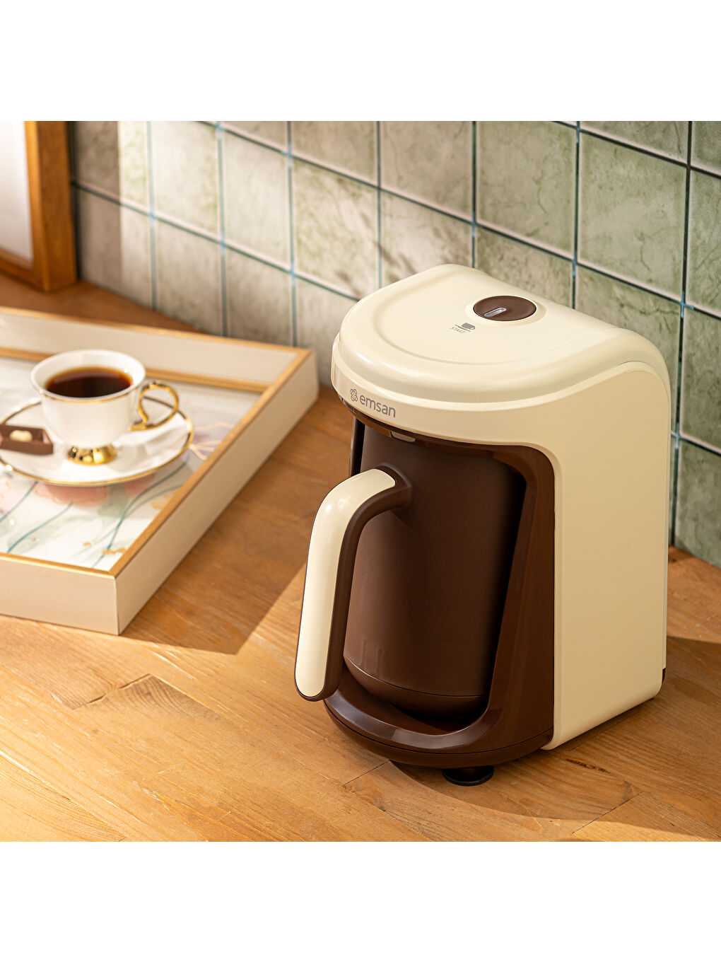 Nostalji 1837H Türk Kahvesi Makinesi Krem-7