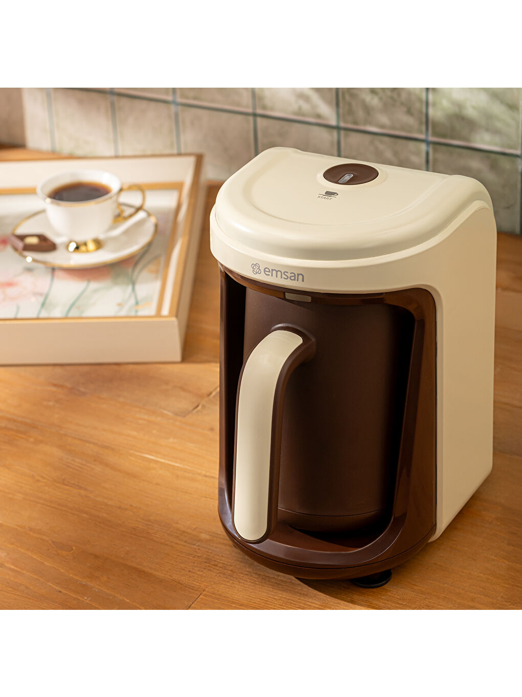 Nostalji 1837H Türk Kahvesi Makinesi Krem-9