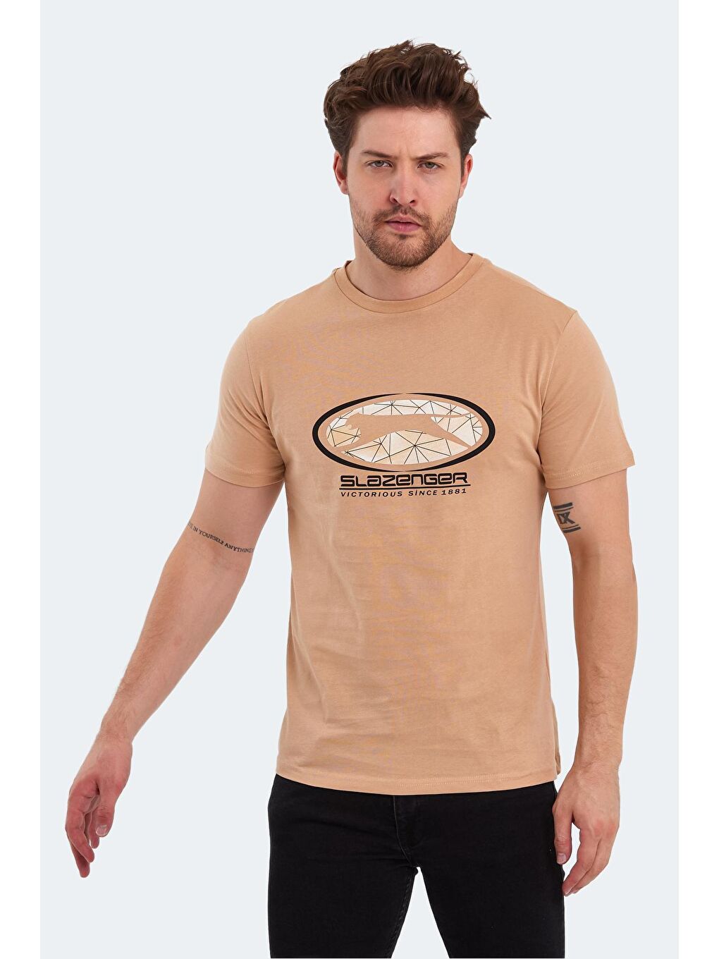 SLAZENGER Bej PACKER Erkek T-Shirt Bej