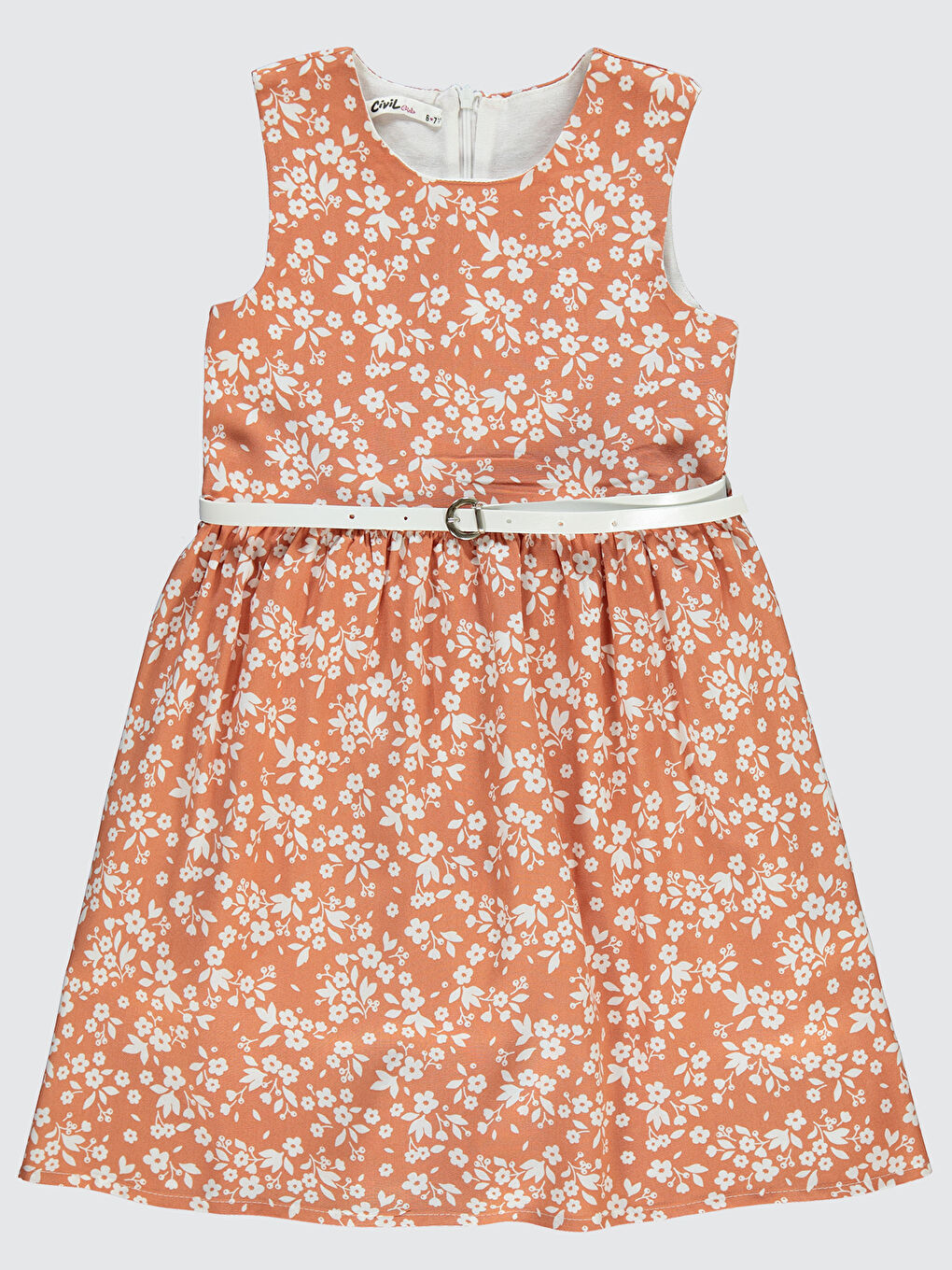 Kahverengi Girls Kız Çocuk Elbise 6-9 Yaş İtalyan Kili