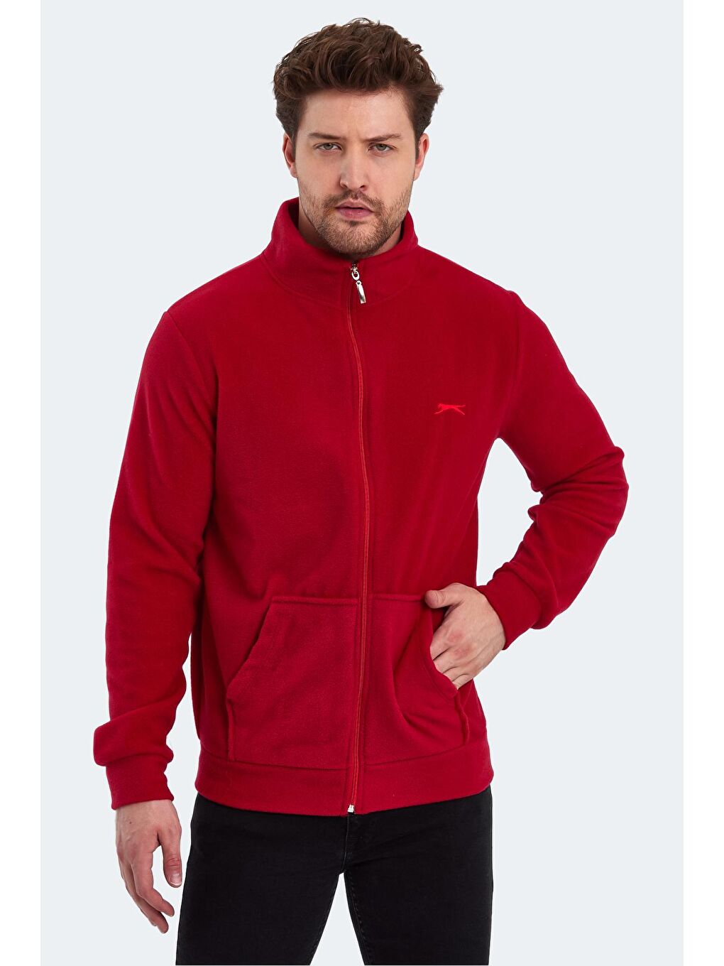 SLAZENGER Kirmizi SANSA  Fermuarlı Sweatshirt Kırmızı