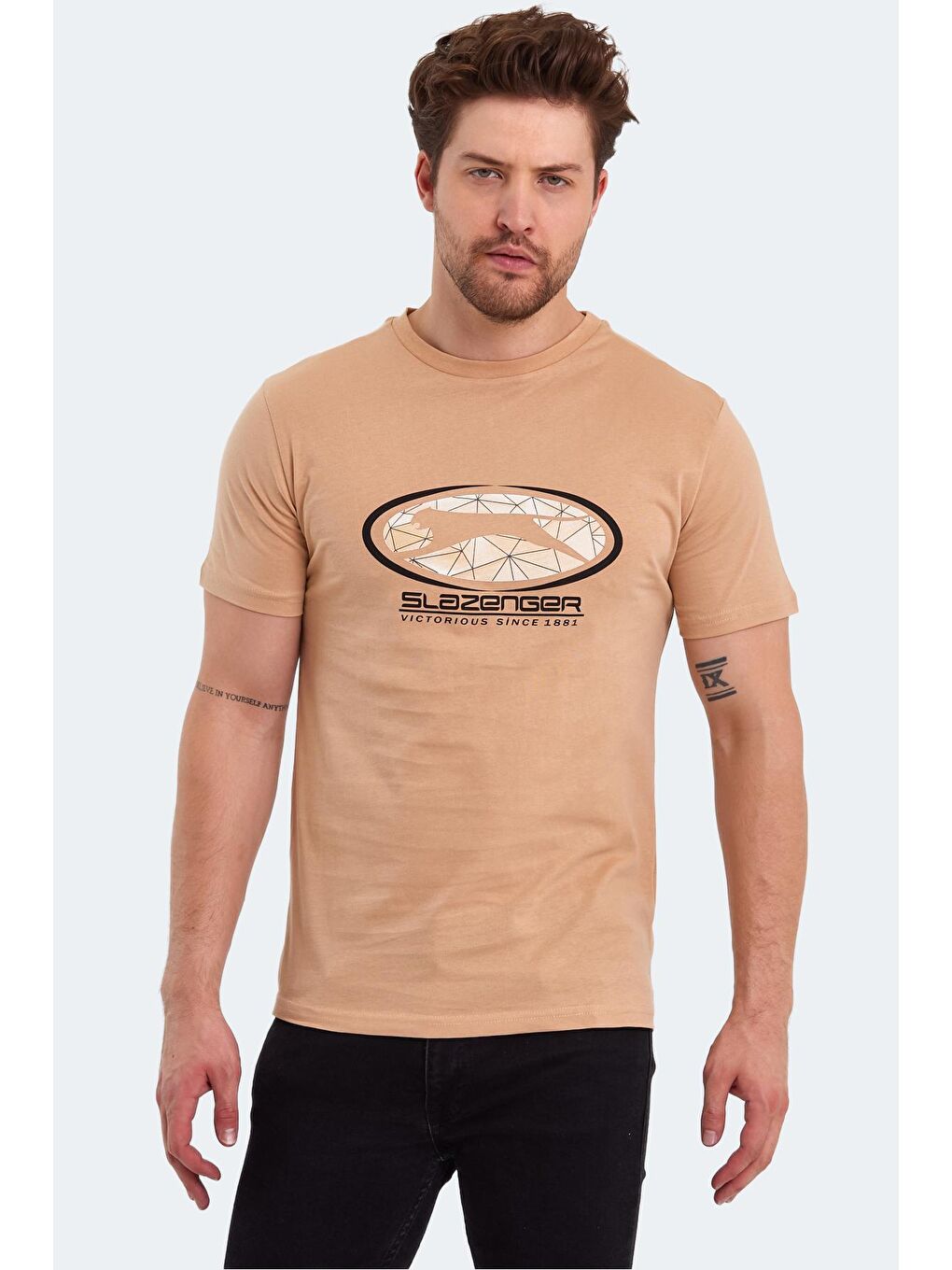 SLAZENGER Bej PACKER Erkek T-Shirt Bej - 2