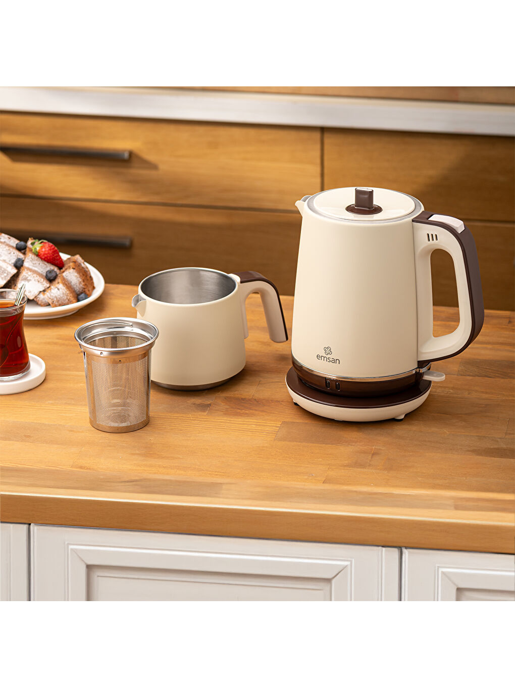 Nostalji Çay Makinesi Krem-8