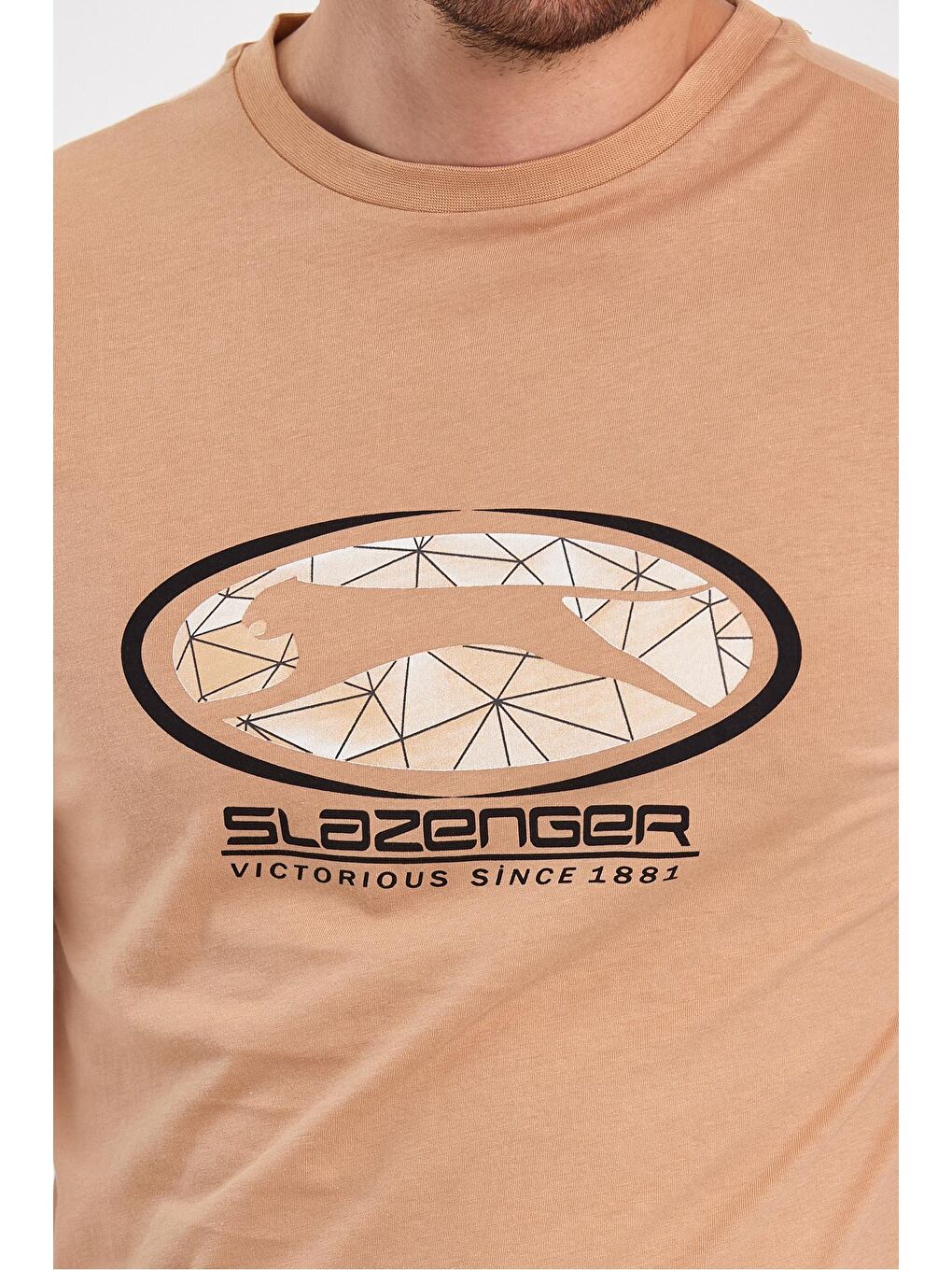 SLAZENGER Bej PACKER Erkek T-Shirt Bej - 3