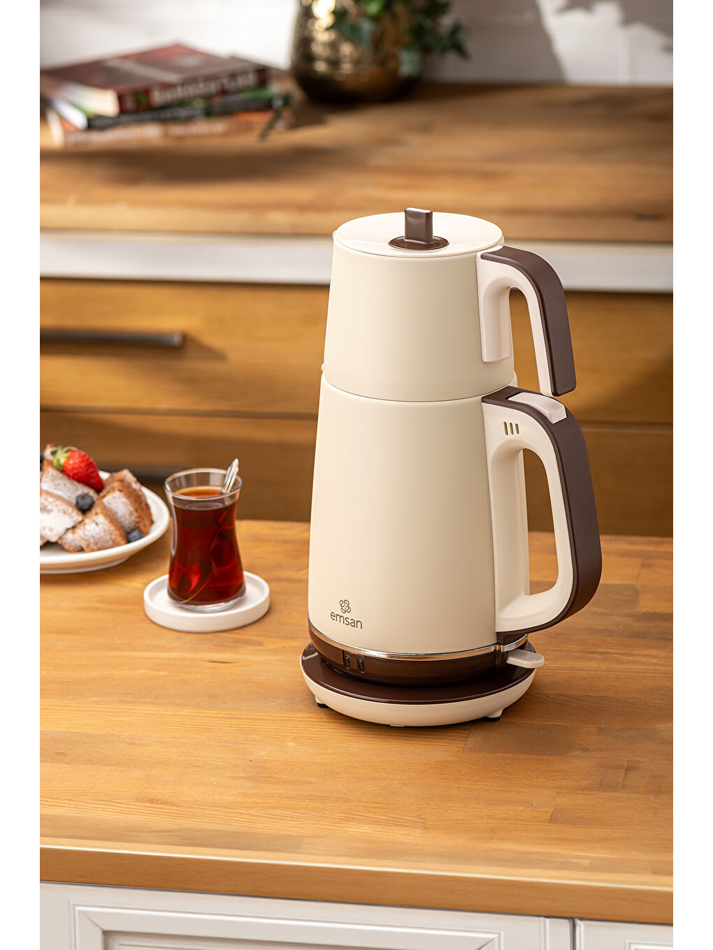 Nostalji Çay Makinesi Krem-3