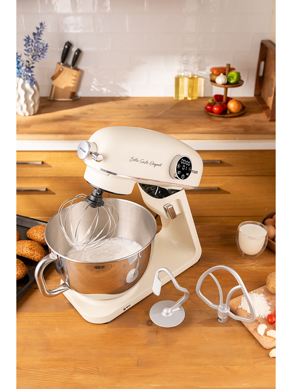 Bella Gusto Elegant Stand Mikser Krem-8