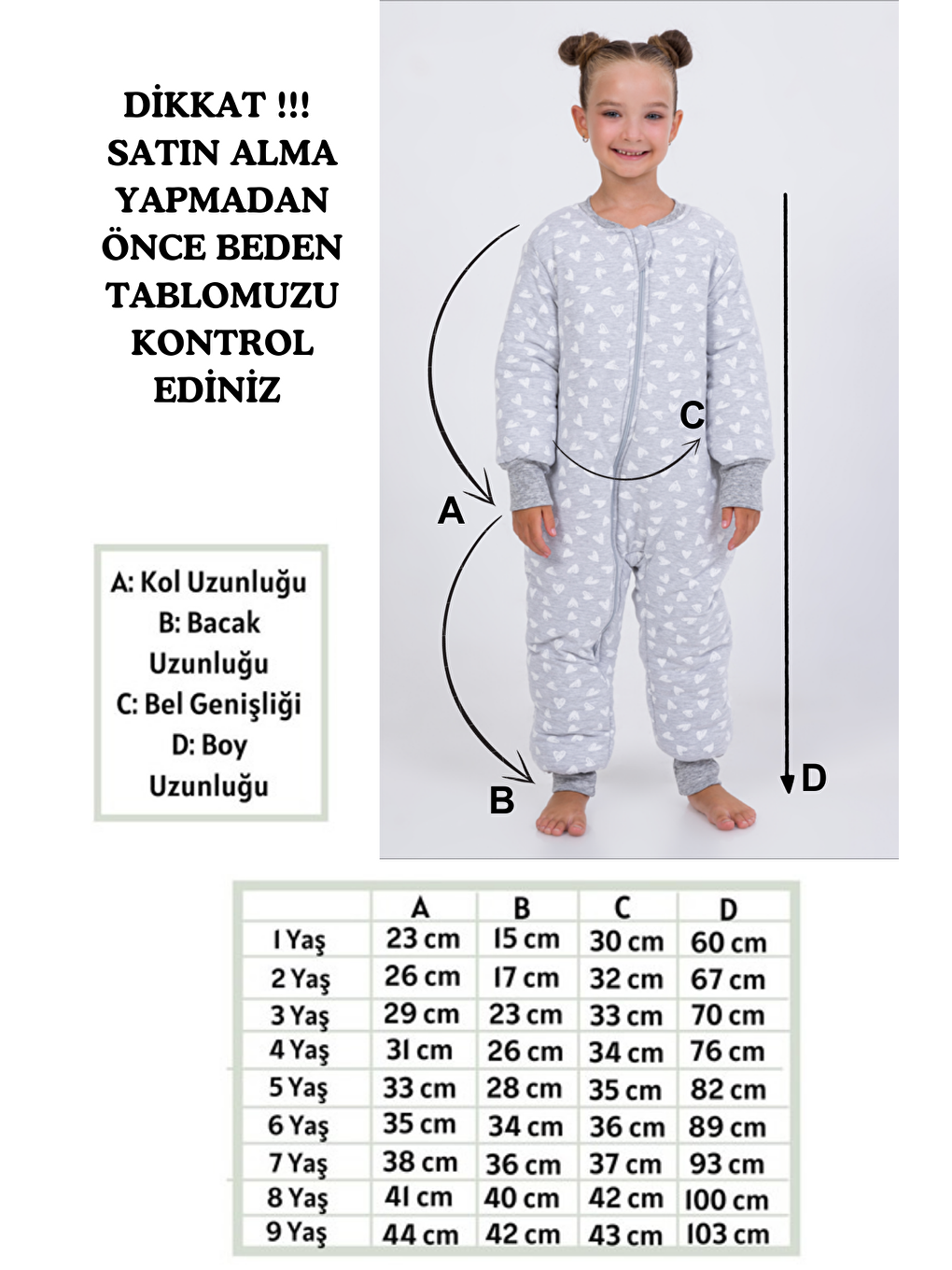 Gri Kız Erkek Çocuk Kalın Elyaf Dolgulu Premium Kalite 2.5 Tog Desenli Uyku Tulumu-1