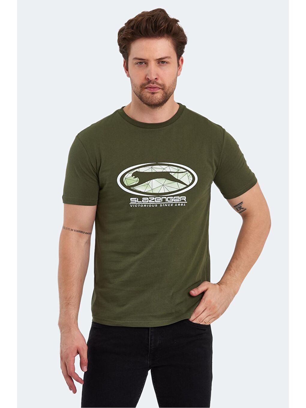 SLAZENGER Haki PACKER Erkek T-Shirt Haki