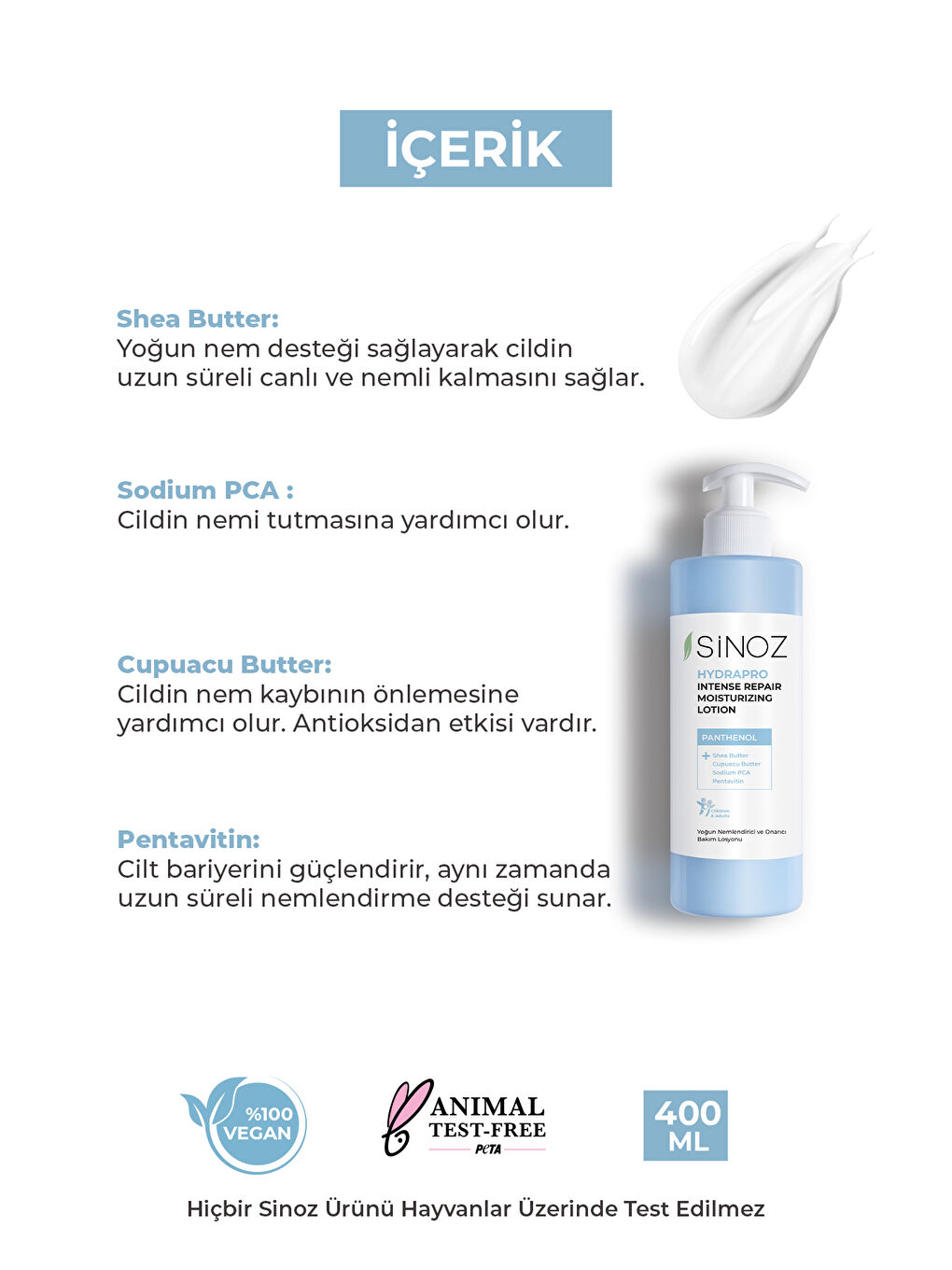Hydrapro Yoğun Nemlendirici El Yüz ve Vücut Losyonu 400 ml-2