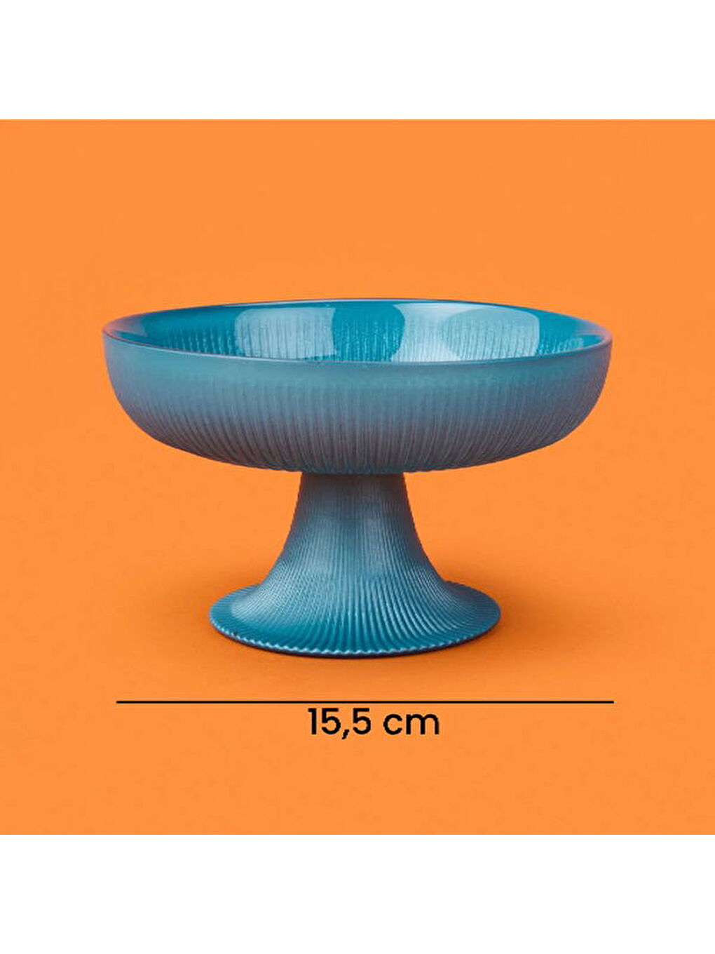 Kitchen Resital Tas Ayaklı Kase - Mavi - 15,5 cm-4