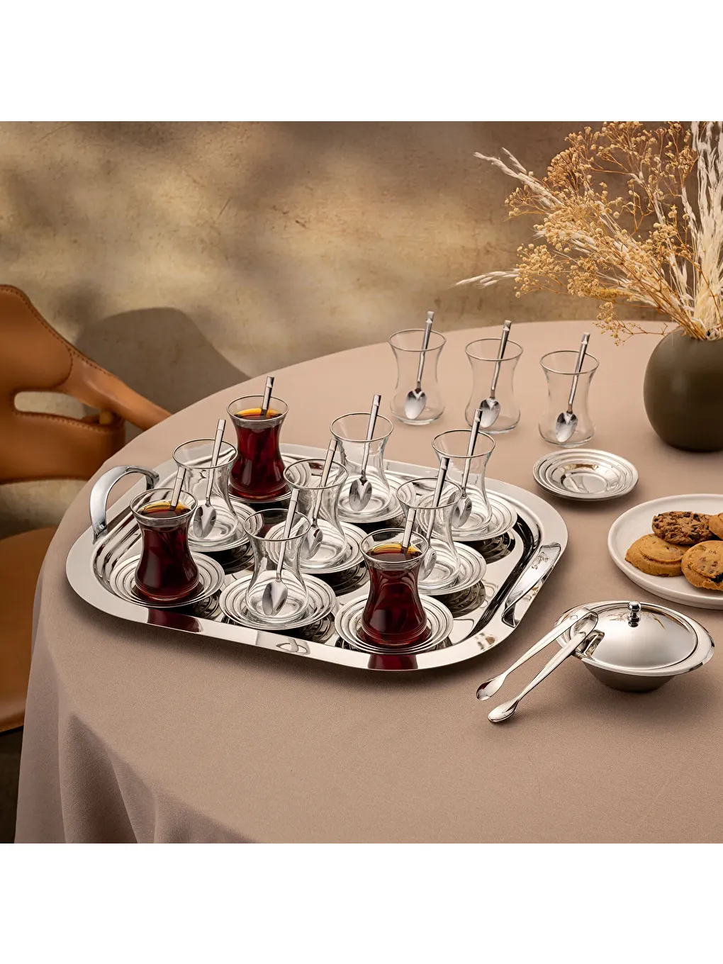 Gri Özgün 40 Parça Çay Seti-6