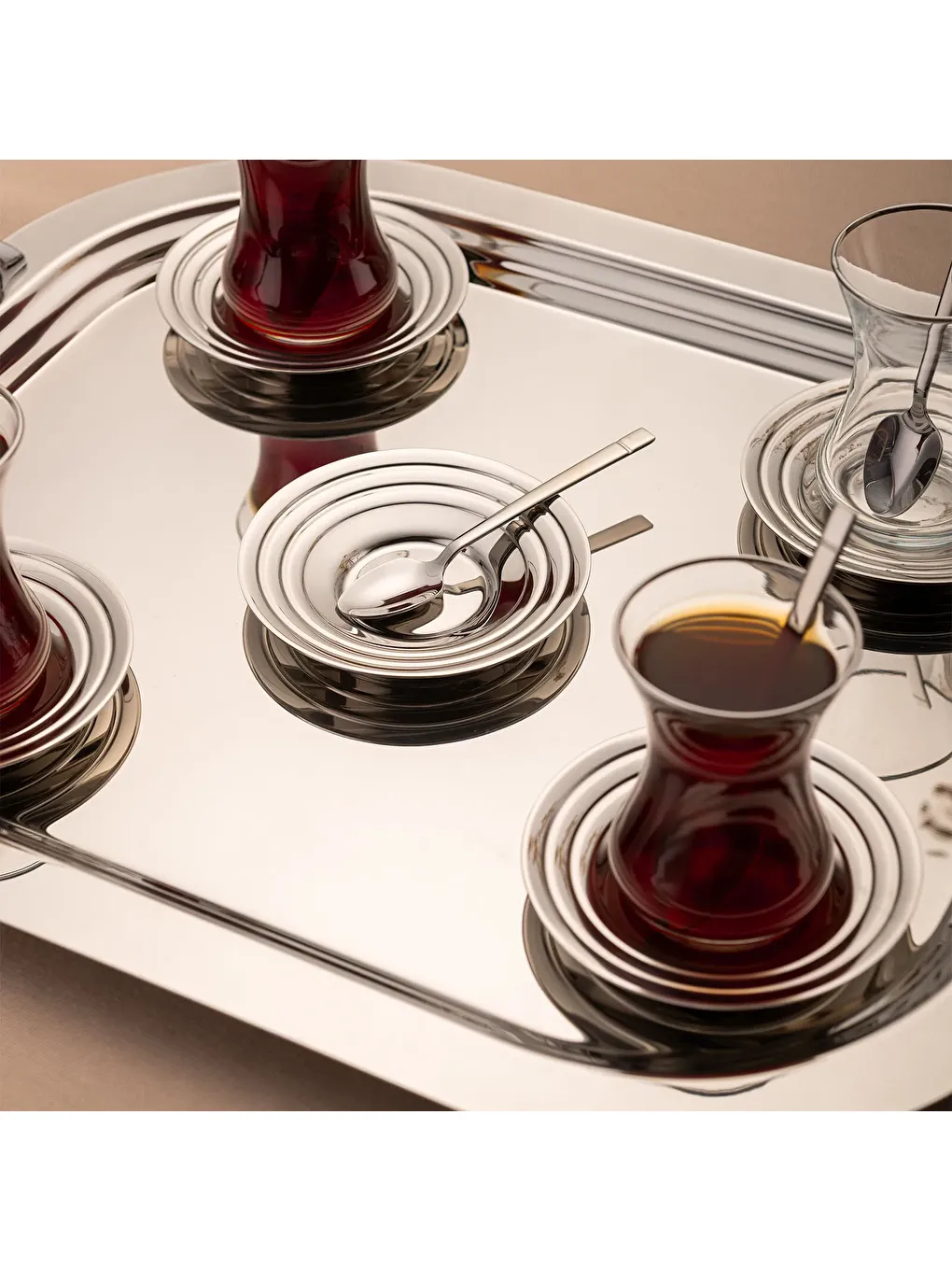 Gri Özgün 40 Parça Çay Seti-8