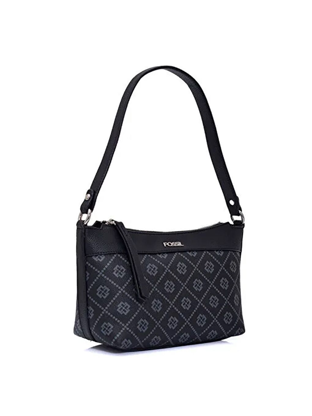 Siyah Kadın Luvi Monogram Baget Omuz Çantası-1