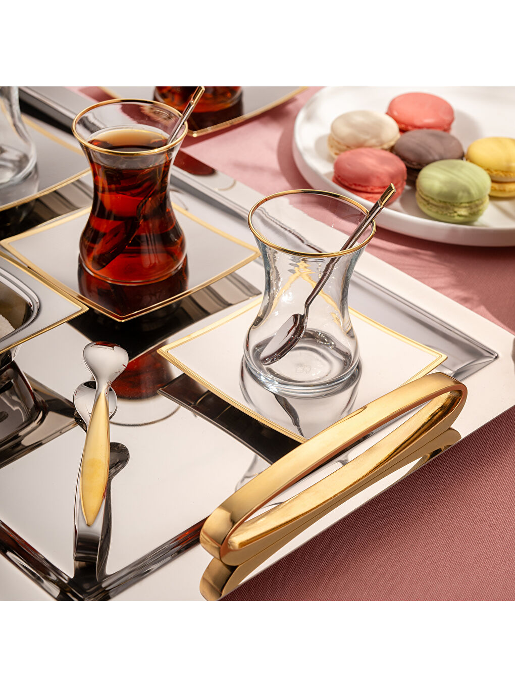 Gri Lukas 40 Parça Çay Seti-9