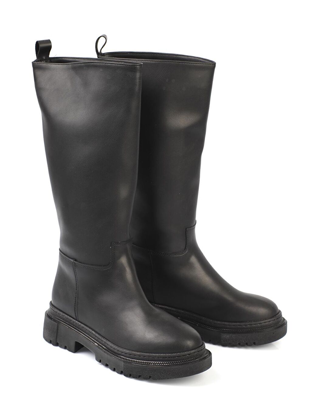 Siyah Kalın Topuklu Kadın Çizme-1