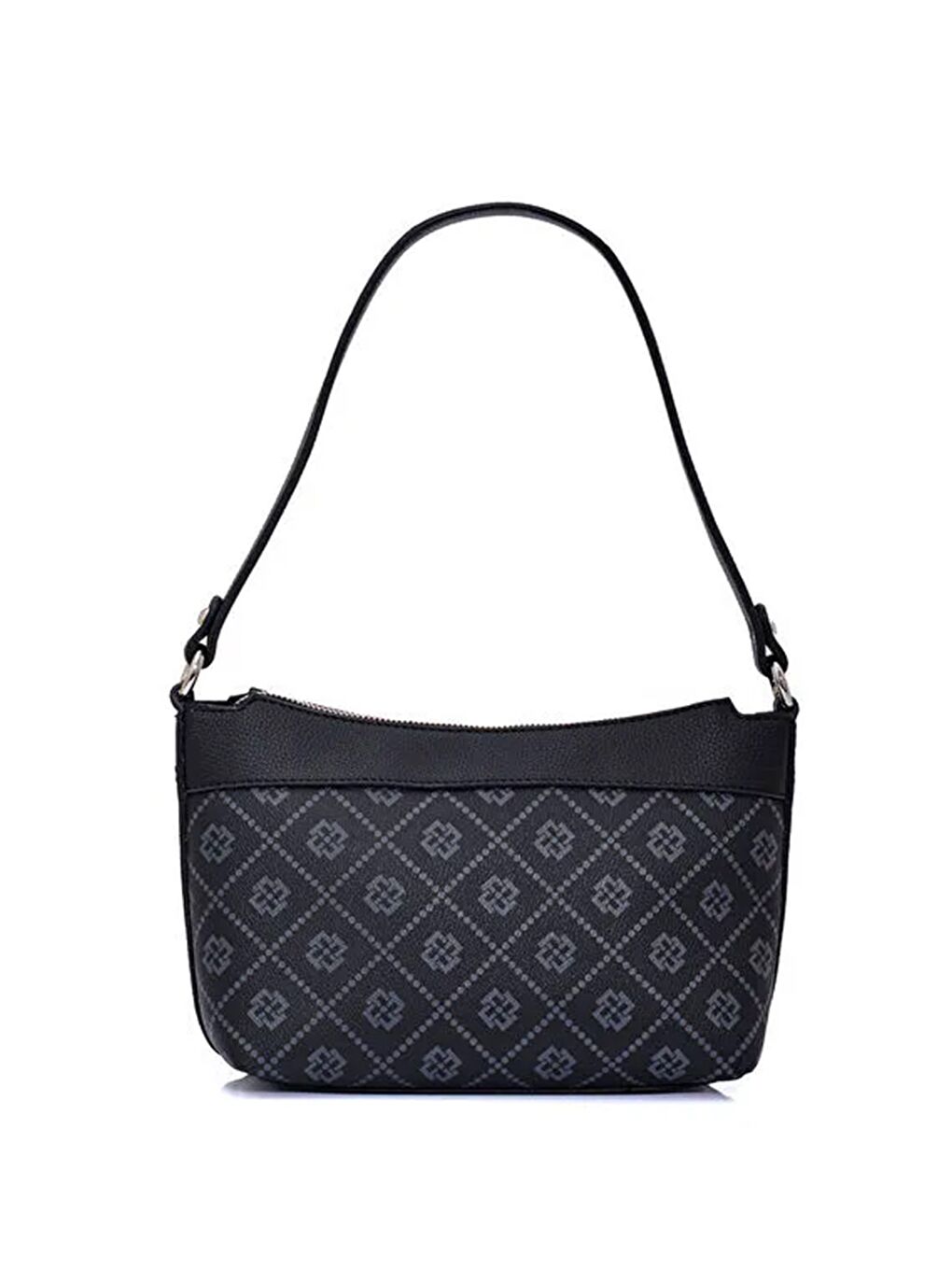 Siyah Kadın Luvi Monogram Baget Omuz Çantası-2