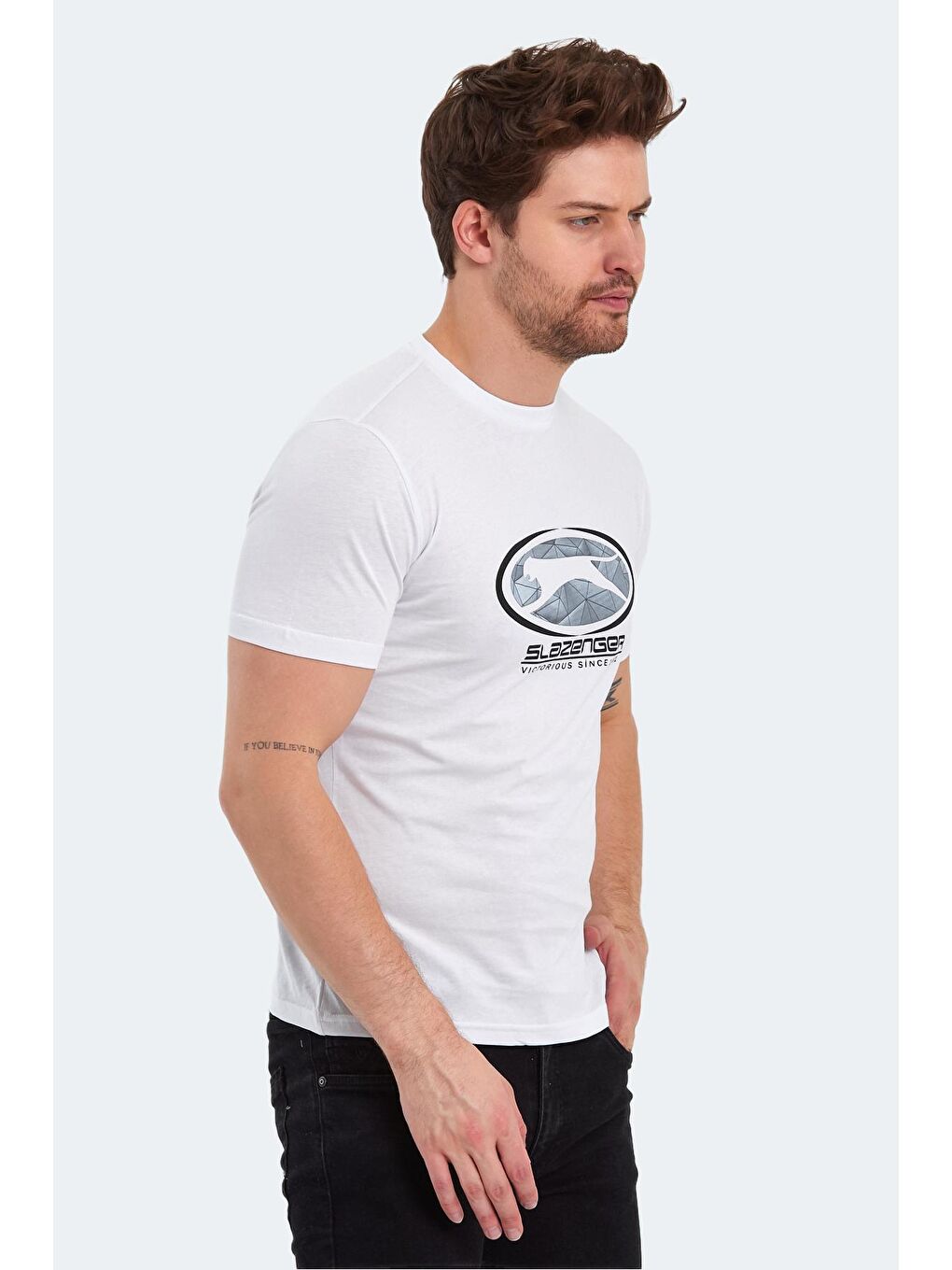 SLAZENGER Beyaz PACKER Erkek T-Shirt Beyaz - 2