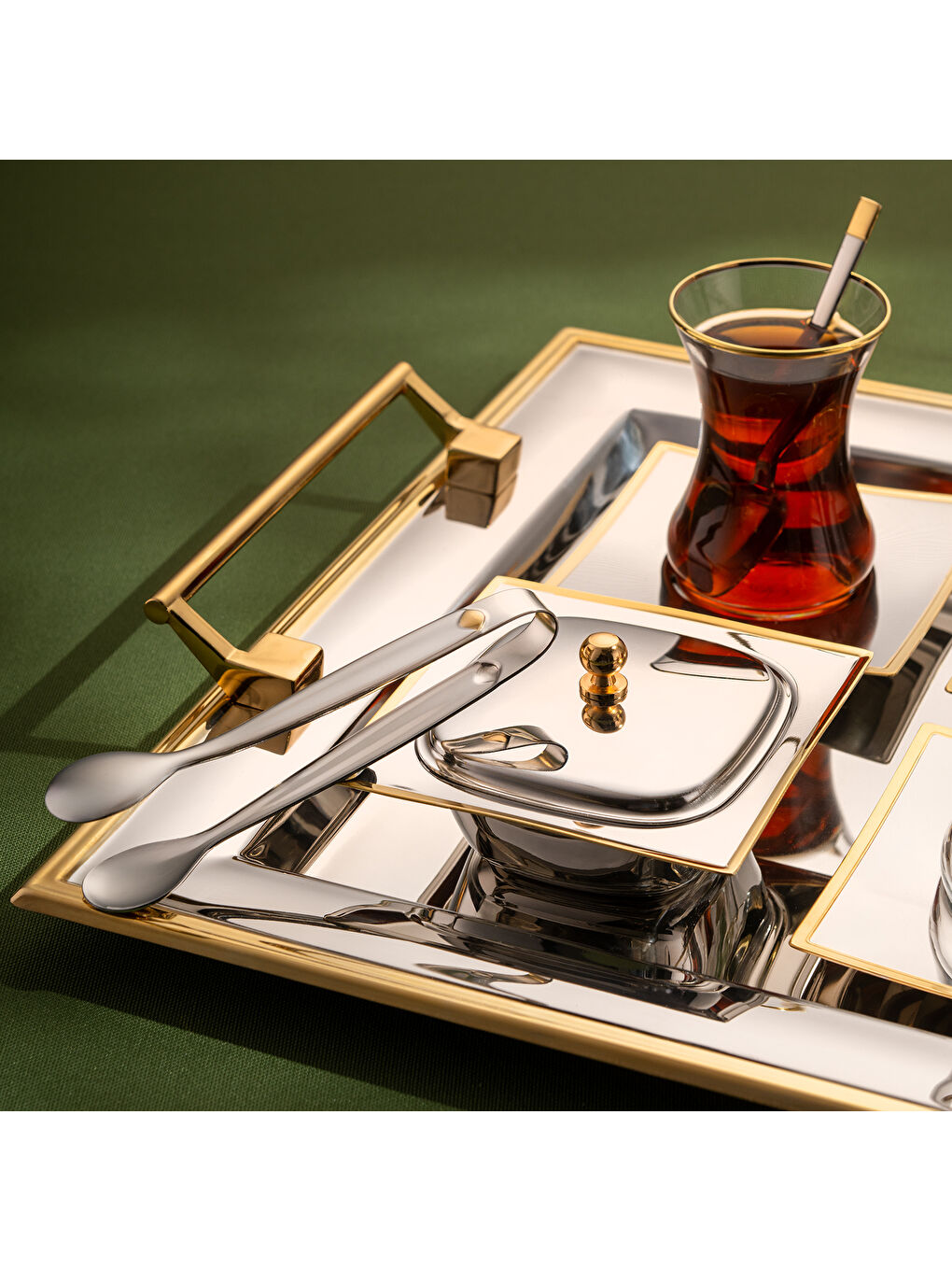 Gri Getto 40 Parça Çay Seti-10