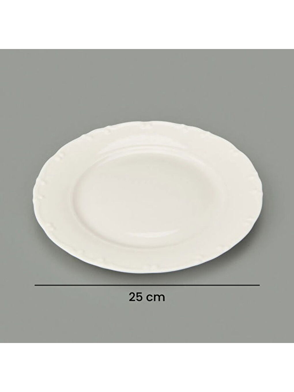 Ekru Liana 6'lı Servis Tabağı - Krem - 25 cm-4